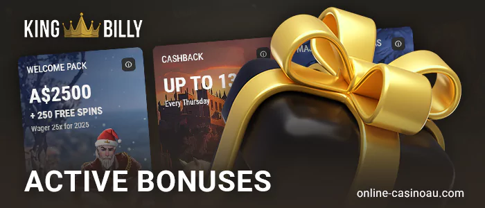 Get a bonus offer at King Billy Casino