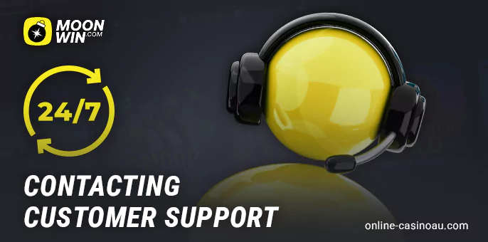 Contacting Moonwin Casino Player Support - contact options