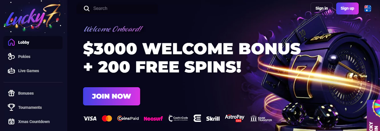 The newest Lucky7even Casino for gamblers from Australia