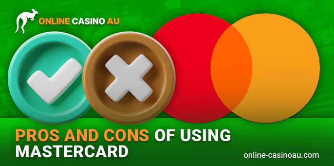 Plusses and minuses of Mastercard payments for Australian online casino players