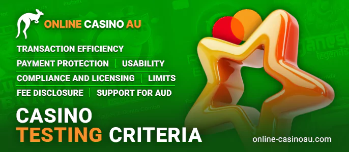 Criteria when choosing an online casino with Mastercard