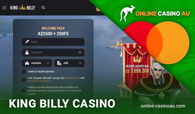 About mastercard payments at KingBilly online casino