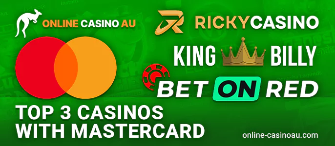 The three best casinos with MasterCard payments for Australians