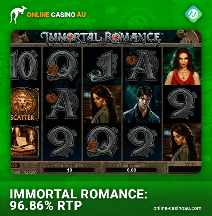 Immortal Romance pokie in online casino from Microgaming Software