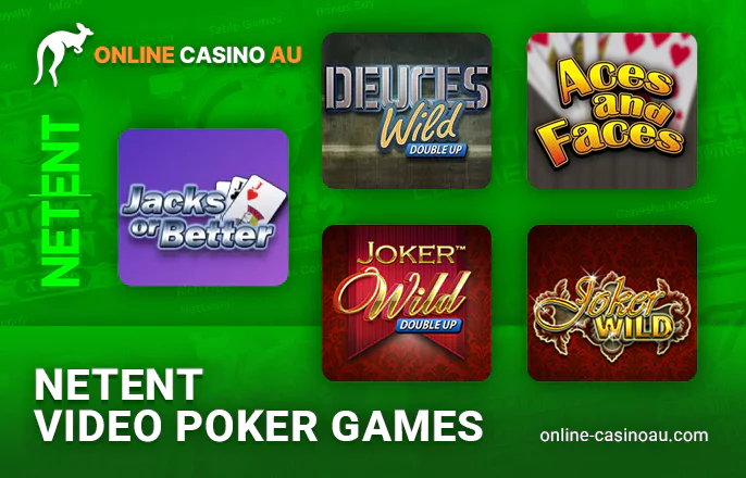 Play video poker from NetEnt at Australian online casinos