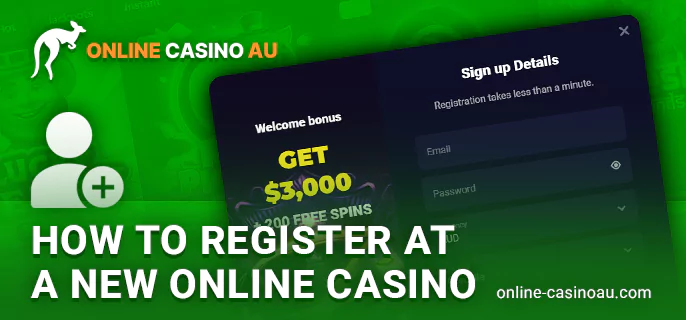 The process of creating an account at a new online casino