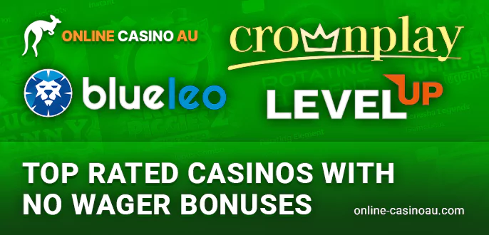 Casinos with the best no wagering bonuses for Australians