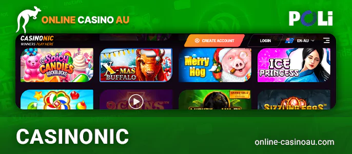 Play at Casinonic with POLi payments