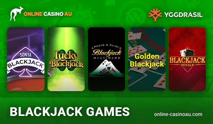 Top blackjack games from provider Yggdrasil at Australian online casinos