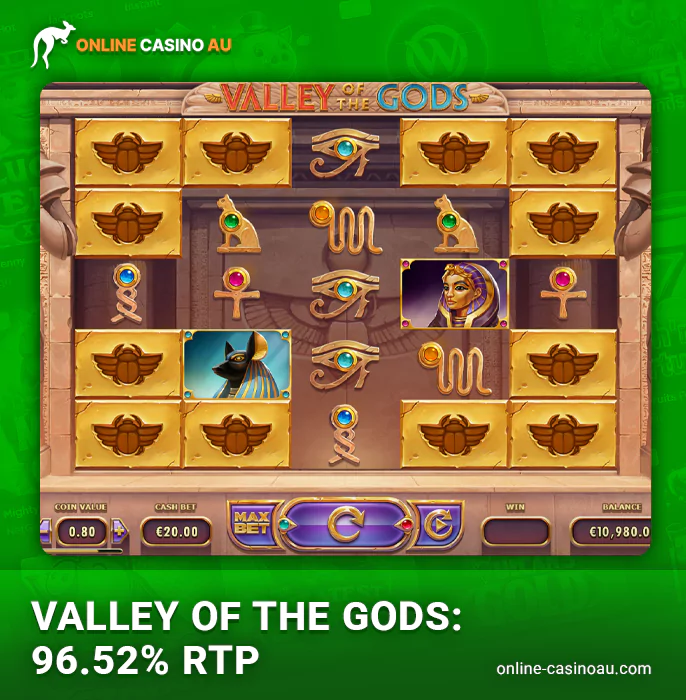 Valley of the Gods pokie by Yggdrasil for online casino play