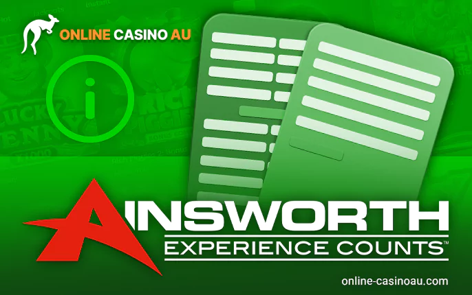 Ainsworth Software data - contacts, number of pokies and more