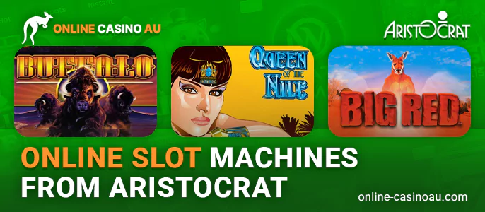 The best online slots from the provider Aristocrat at Australian casinos