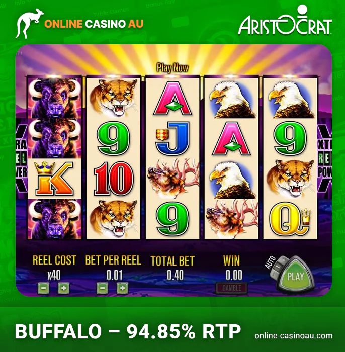 Play Buffalo online pokie by Aristocrat