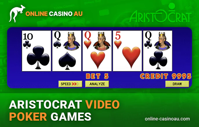 Play Video Poker by Aristocrat at online casino