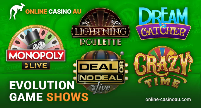 Game shows from Evolution Gaming at online casinos