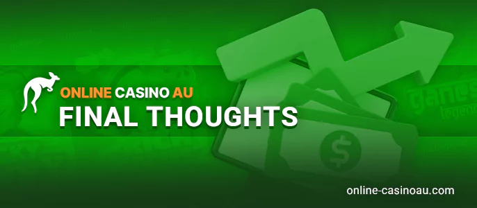 Results of the review of the high roller bonus for AUS players in casino