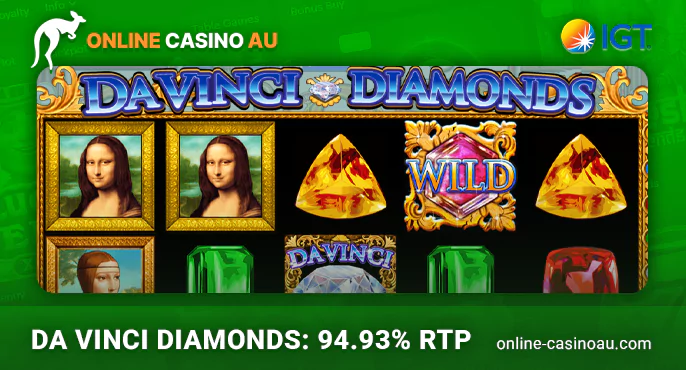 About online pokie Da Vinci Diamonds from IGT provider