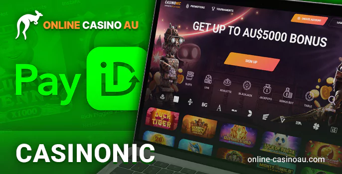 Make deposits and withdrawals at Casinonic via PayID