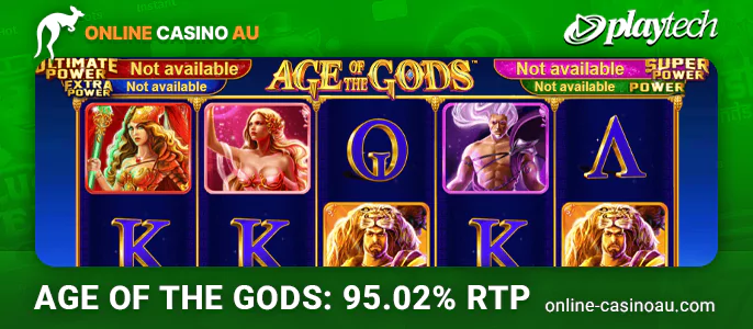 Play Age of the Gods on PlayTech Casinos sites