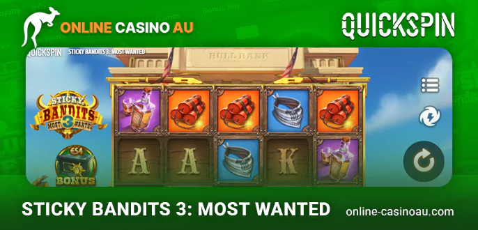 About Sticky Bandits 3: Most Wanted pokie at Australian online casinos