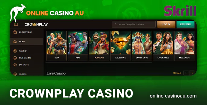 Crownplay Casino with deposits and withdrawals via Skrill