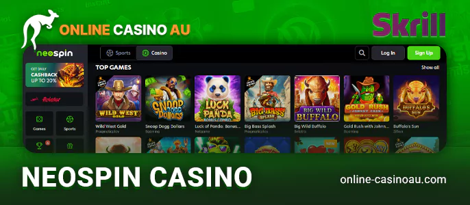 Make payments via Skrill at NeoSpin Online Casino