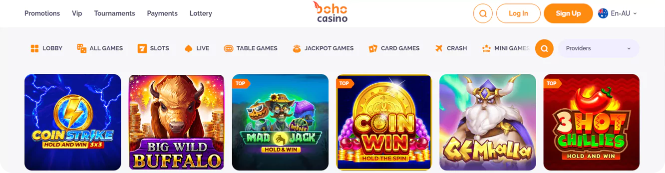 Play at Boho Casino and make payments via Apple Pay