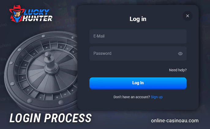 Log in to your personal account at Lucky Hunter Casino - guide