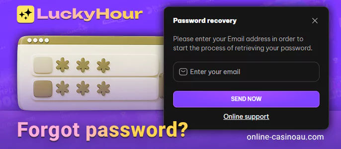 How to regain access to your account at Lucky Hour online casino