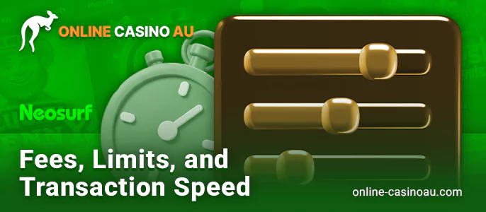 Commissions and limits for Neosurf payments in online casinos