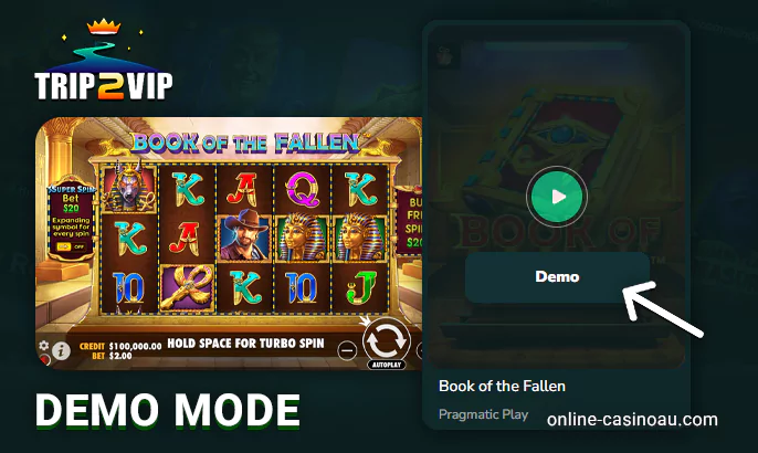 Free play at Trip2vip Casino - try the demo mode