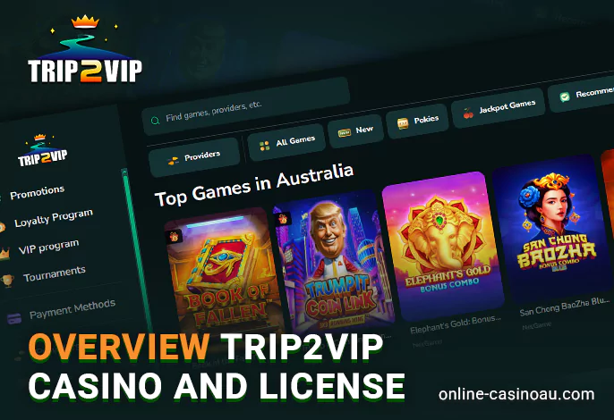 Read Trip2vip's online casino review for residents of Australia